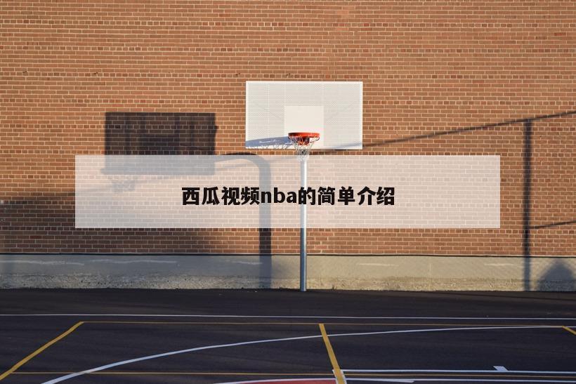 西瓜视频nba的简单介绍